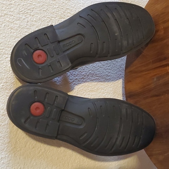 Ecco- Mens Distressed Leather Dress Shoes Slip on Neutral Comfy! Like New! Sz.10 - Picture 8 of 13